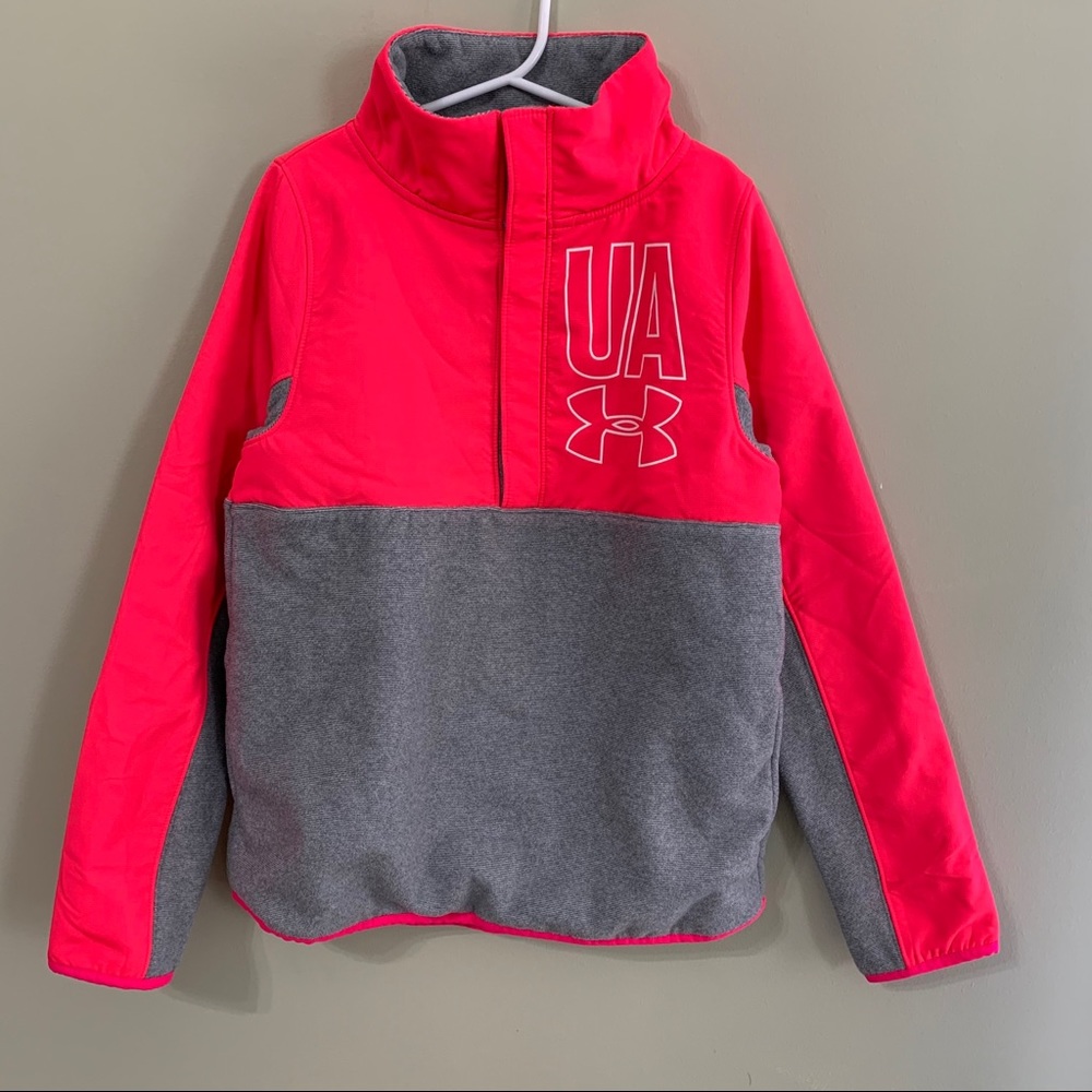 Girls Under Armour Phenom 1/2 Button Fleece Sz M